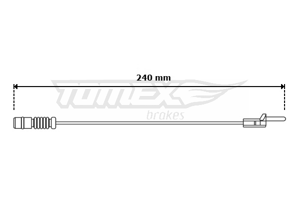 Výstrażný kontakt opotrebenia brzdového oblożenia TOMEX Brakes